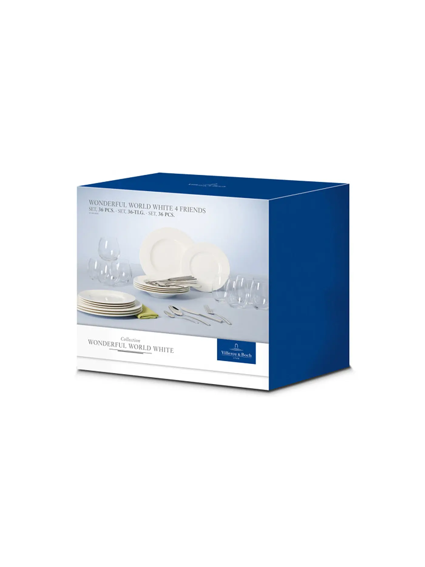 VILLEROY & BOCH | Wonderful World White 4 Friends 36-teiliges Tafel-Set | 